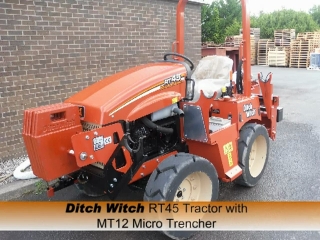 RT45 Tractor with MT12 Micro Trencher